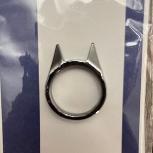 Silver Cat Ear Ring